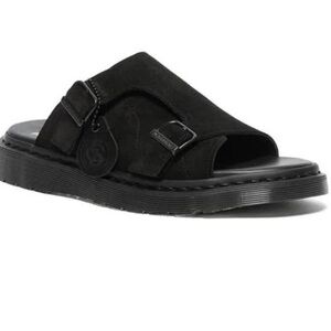 Dr. Martens Black Suede Dane Sandals